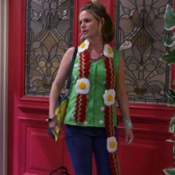 Bacon and Egg Crochet Scarf - Picture 5 of 7